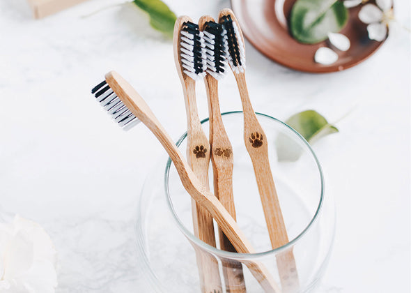 Bamboe tandenborstel 4-pack Bamboe - Speeltastisch l Ecotastisch