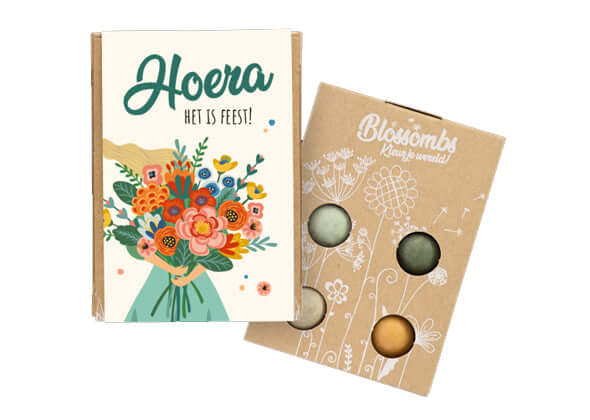 Giftbox Mini (4 Blossombs) - Hoera het is Feest - Speeltastisch l Ecotastisch