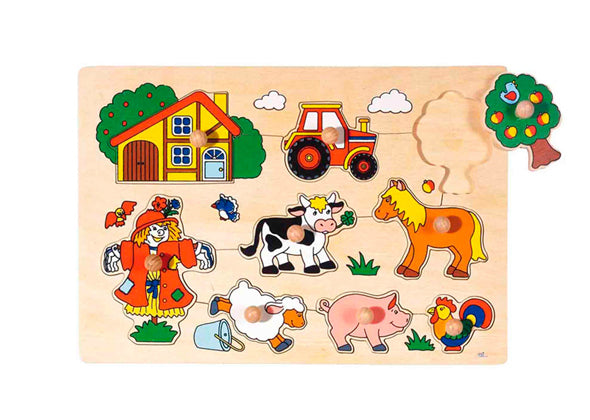 Goki 8-delige boerderijdierenpuzzel