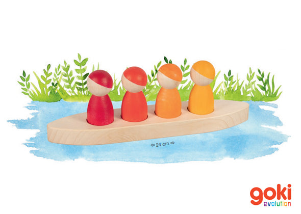 Goki Mannetjes in de boot