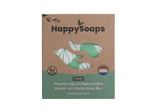 Happy Soaps Hand en Voetcreme Bar - Absolute Mint