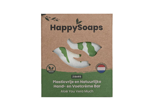 Happy Soaps Hand en Voetcreme Bar - Aloe You Vera Much