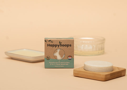 Happy Soaps 3-in-1 Travel Wash Bar - Beach Breeze