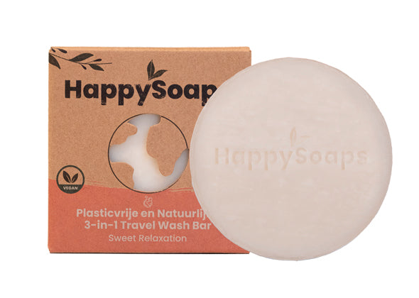 Happy Soaps 3-in-1 Travel Wash Bar - Sweet Relaxation