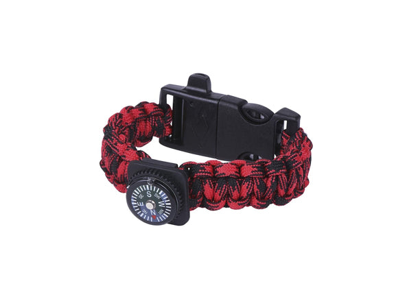 Moses Expeditie Natuur - Survival armband Rood