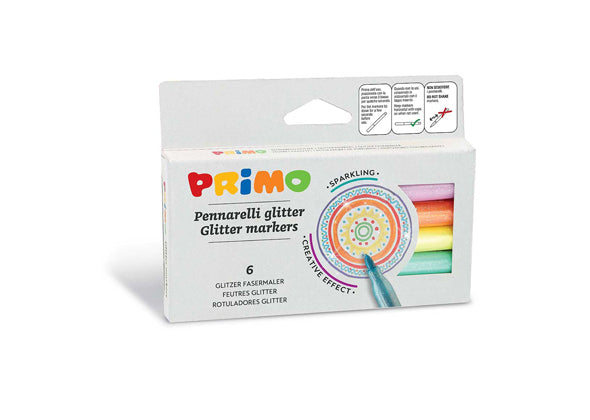 6 Viltstiften Glitter - Speeltastisch l Ecotastisch