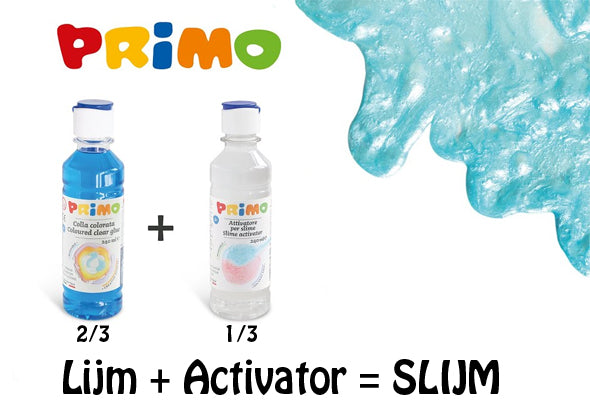 Slijmset 4 kleuren en Activator - Speeltastisch l Ecotastisch