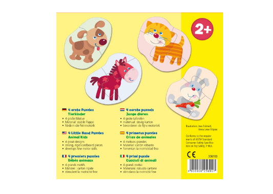 Haba Puzzels 4 eerste puzzels - Jonge Dieren
