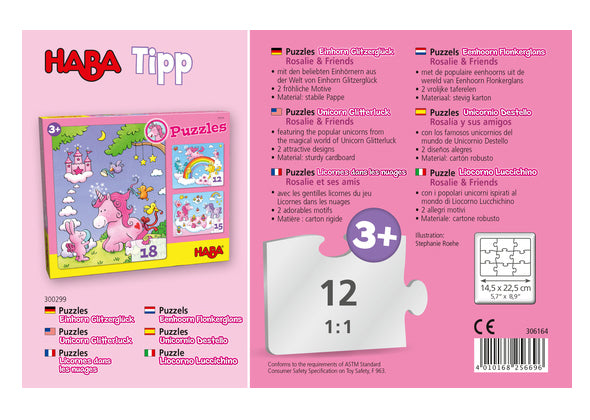 Puzzel Eenhoorn Flonkerglans - Rosalie & Friends - Speeltastisch l Ecotastisch