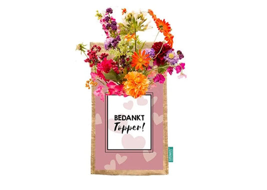 SuperWaste Hangtuintje met kaart Bedankt Topper