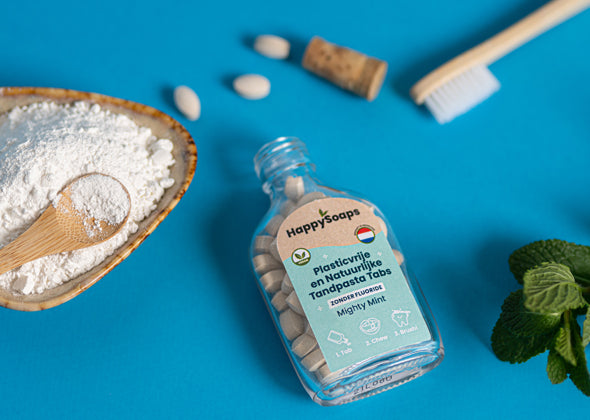 Tandpasta Tabs zonder Fluoride - Mighty Mint - Speeltastisch l Ecotastisch