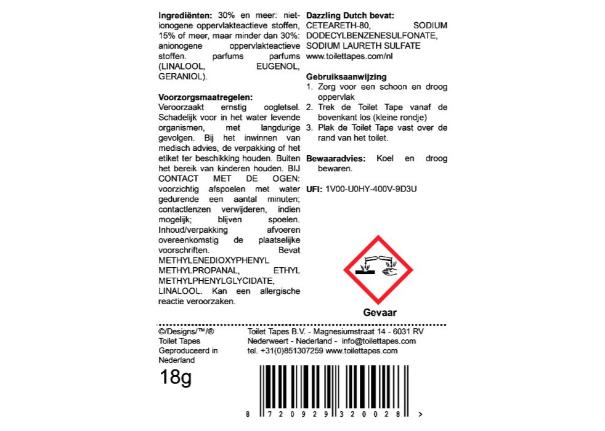 Toilet Tapes Toilettapes Dazzling Dutch