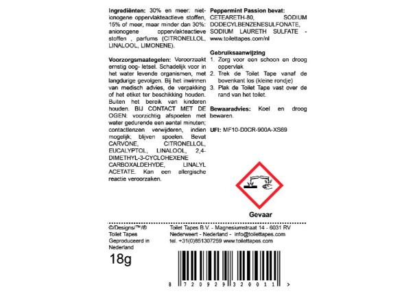 Toilet Tapes Toilettapes Peppermint Passion