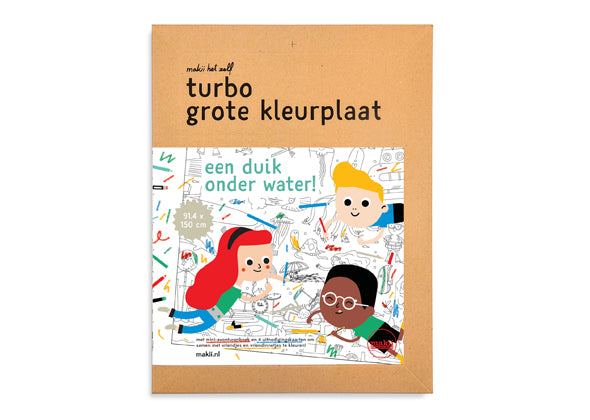 Turbo grote kleurplaat - Water - Speeltastisch l Ecotastisch