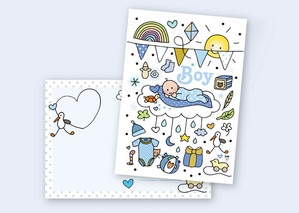 Postkaart Boy - Speeltastisch l Ecotastisch