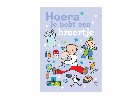 Postkaart Broertje Blauw - Speeltastisch l Ecotastisch