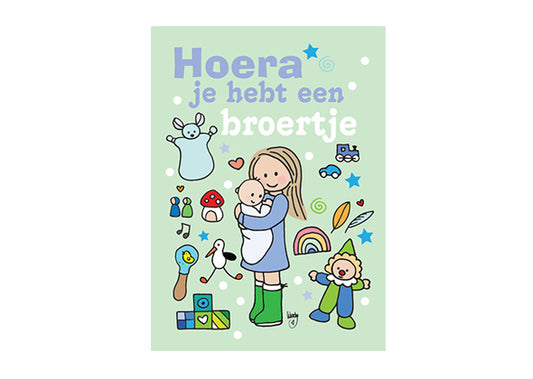 Postkaart Broertje Groen