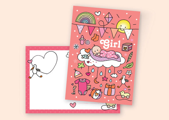 Postkaart Girl