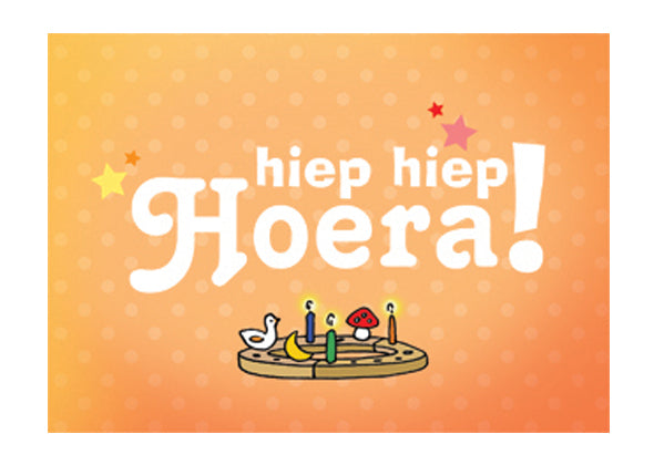 Postkaart Hiep Hiep Hoera - Speeltastisch l Ecotastisch