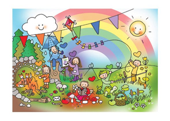 Unieke Postkaarten Postkaart Regenboogkindjes