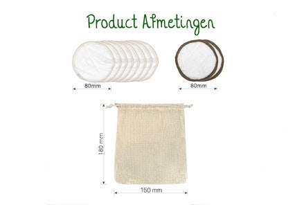 Bamboozy 10x Wasbare Wattenschijfjes (8x Dagelijks 2x Scrub) (kopie)