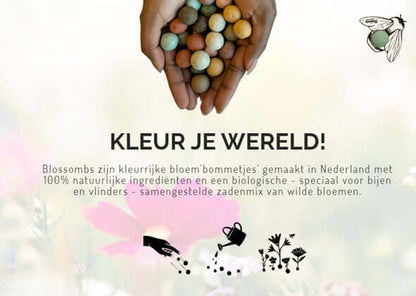 Blossombs Kaart met hanger (1 Blossomb) - Boeket Mama