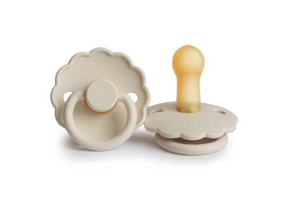 Frigg Speen Daisy natuurrubber Maat 2 - 6-18 Maanden Cream