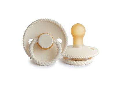 Frigg Speen Rope Natuurrubber Maat 1 - 0-6 Maanden Cream