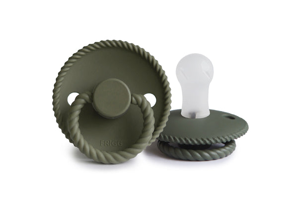 Frigg Speen Rope Siliconen Maat 1 - 0-6 Maanden Olive