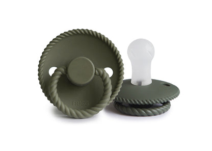 Frigg Speen Rope Siliconen Maat 1 - 0-6 Maanden Olive