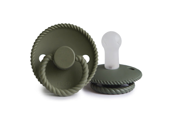 Frigg Speen Rope Siliconen Maat 2 - 6-18 Maanden Olive