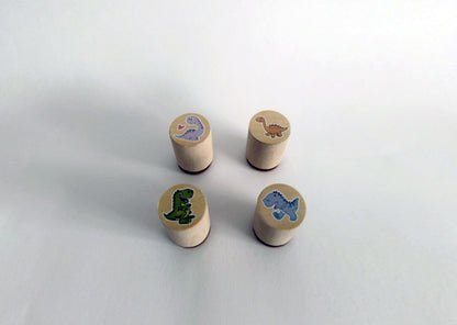 Stempelset Dino's (set van 4 stuks)