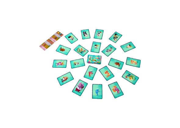 Haba Spellen's Dierenshow is een kleurrijk kaartspel met dierenthema, geïllustreerde kaarten in een cirkel en drie rechthoekige scoreborden, ideaal voor kinderspel of dierenoptredens op het bosfestival.