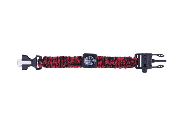 Expeditie Natuur - Survival armband Rood