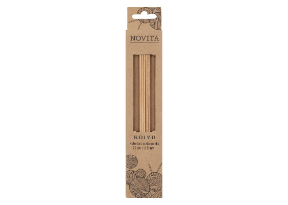 Novita Houten Sokkennaalden (set 5st) 20cm - 3.0mm