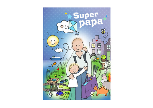 Postkaart Super Papa